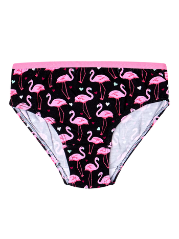 Chiloți Veseli Fete Flamingo și inimioare