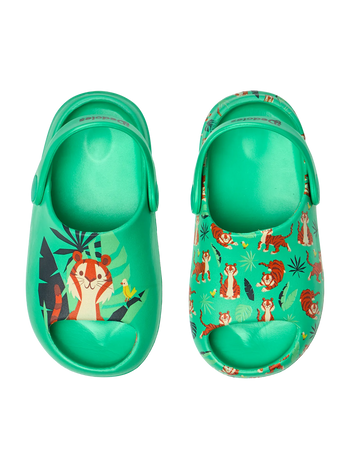 Saboți Chunky Veseli pentru Bebeluși Tigru în Junglă