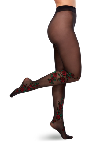 Dresuri Vesele din Nailon Trandafiri Roșii