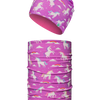 Set Vesel pentru Copii, Căciulă Beanie Subțire & Bandană Multifuncțională Unicorn Visător