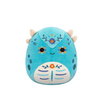 Squishmallows Janicza, Ankylozaurul Albstru, Machiat pentru Día de los Muertos, 20 cm