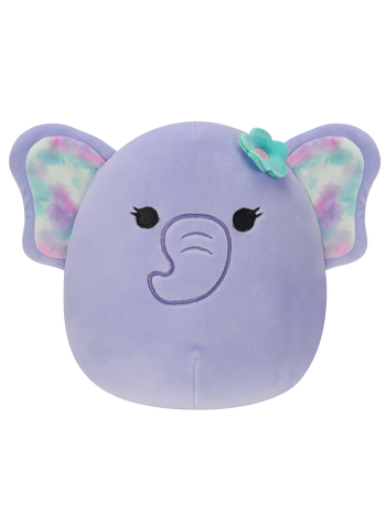 Squishmallows Elefantul Anjali cu Agrafă cu Floare, 20 cm