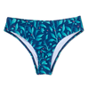 Bikini cu talie medie Flori Turcoaz