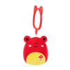 Breloc Squishmallows — Obu, broscuța tropicală roșie cu broderie cu ciuperci, 9 cm.
