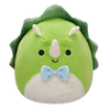 Squishmallows — Tristan, triceratopsul verde cu burtică pufoasă, 20 cm.