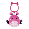Breloc Squishmallows — Marcelina, fluturele monarh roz zmeură, 9 cm.
