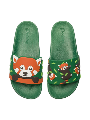 Papuci Veseli pentru Copii Panda Roșu