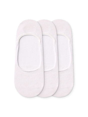 Pachet de 3 perechi de Tălpici din Bumbac Alb Clasic