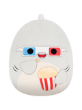 Squishmallows Gordon, Rechin gri cu popcorn, 35 cm