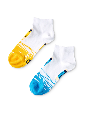 Șosete Vesele sub Gleznă Creioane Colorate