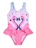 Costum de baie Vesel Fete Flamingo și Inimioare