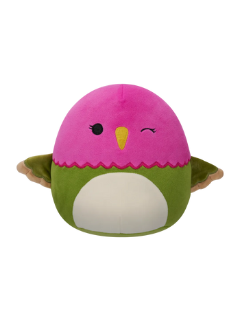 Squishmallows Na'Ima, Pasărea Colibri cu Roz și Verde, 20 cm