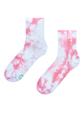 Șosete lungi roz cu efect tie-dye