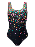 Costum de Baie Vesel Întreg Damă Picături Colorate