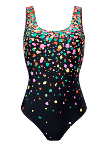 Costum de Baie Vesel Întreg Damă Picături Colorate