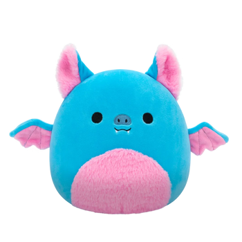 Squishmallows Boyle Liliacul Frugivor Albastru cu Burtică Roz, 20 cm
