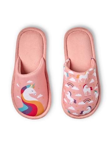 Papuci de Casă Veseli pentru Copii Unicorn în Nori