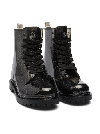 Cizme de Ploaie pentru Femei Negru cu Sclipici