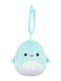 Squishmallows Breloc Shah, Balenă cu Burtă Curcubeu, 9 cm