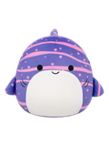 Squishmallows Tizziano, Rechin-balenă cu dungi mov, 30 cm
