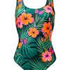 Costum de Baie Vesel Întreg Damă Hibiscus