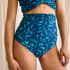 Slip Bikini MagicMix pentru femei Flori turcoaz
