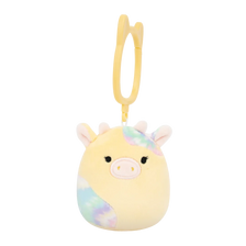 Squishmallows Breloc Rina, Vaca cu Pete Tie Dye, 9 cm