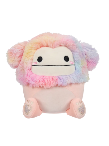 Squishmallows Bigfoot Piersicuță Diane cu Păr Curcubeu, 20 cm