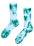 Șosete cu Striații Smarald cu Efect Tie-dye