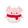 Squishmallows Archie, Axolotl roz cu fular pufos, 30 cm