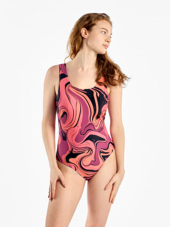 Costum de Baie Vesel Întreg Damă Culori Lichide