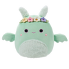 Squishmallows Tove, Molia Verde Mentă cu Coroniță de Flori și Burtică Pufoasă, 20 cm