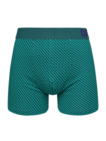 Boxeri Bărbați cu Model Albastru & Verde