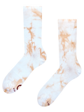 Șosete cu Striații Bej cu Efect Tie-dye