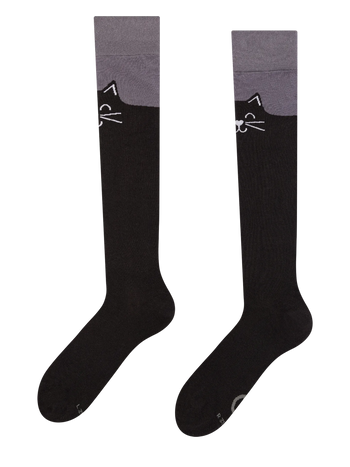 Șosete Vesele până la Genunchi Pisică Neagră