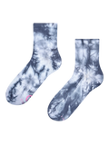 Șosete lungi albastru cenușiu cu efect tie-dye