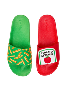 Papuci Veseli pentru Copii Cartofi Prăjiți cu Ketchup