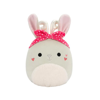 Squishmallows Coralie, Jackalope Bej cu Burtică Pufoasă, 20 cm