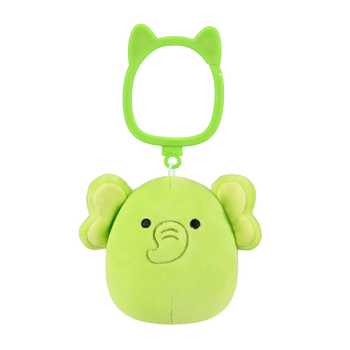 Breloc Squishmallows — Franky, elefantul verde lime, 9 cm.