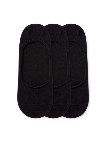 Pachet de 3 perechi de Tălpici din Bumbac Negru Clasic
