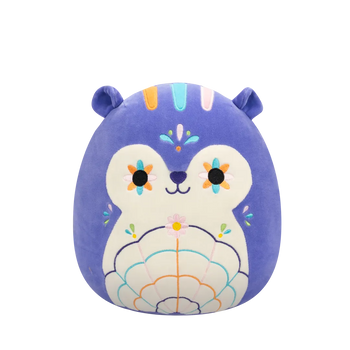 Squishmallows Luzma, Veverița Mov, Machiată pentru Día de los Muertos, 20 cm