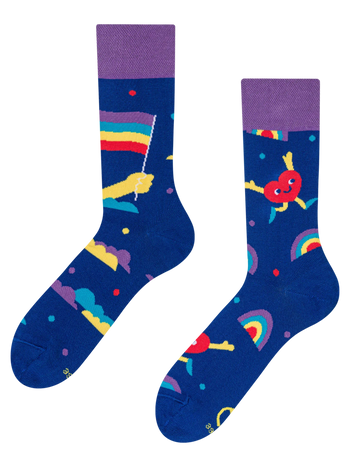 Șosete Vesele Inimă Multicoloră