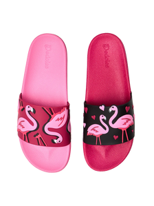 Papuci Veseli pentru Copii Flamingo și Inimioare