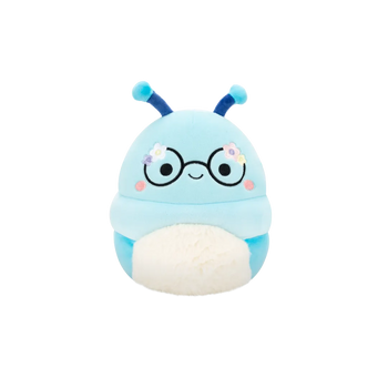 Squishmallows Cordelia, Viermișorul Cititor, cu Flori pe Ochelari, 20 cm