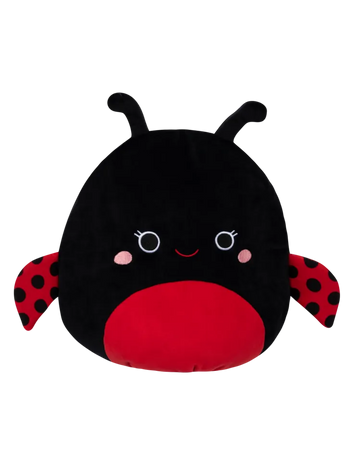 Squishmallows Trudy, Buburuza Neagră, 35 cm