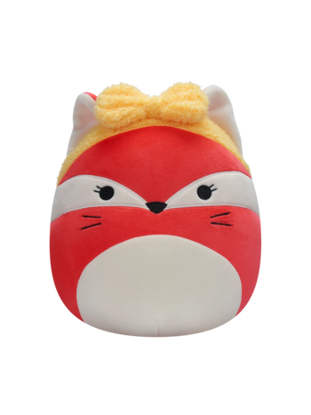 Squishmallows Fifi Vulpea Roz cu Bentiță Galbenă, 20 cm