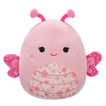 Squishmallows — Mogo, fluturele roz cu burtică de floare sakura, 20 cm.
