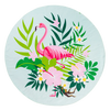 Prosop Vesel de Plajă Rotund Flamingo Tropical
