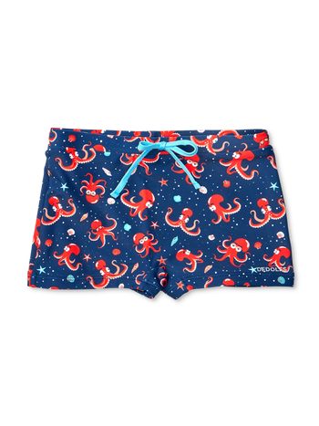 Șort de Baie Elastic Vesel pentru Copii Caracatiță Roșie