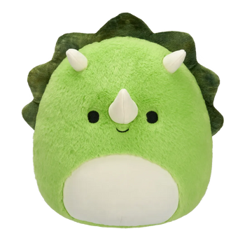 Squishmallows Fuzzamallows, Triceratops-ul Verde, 30 cm
